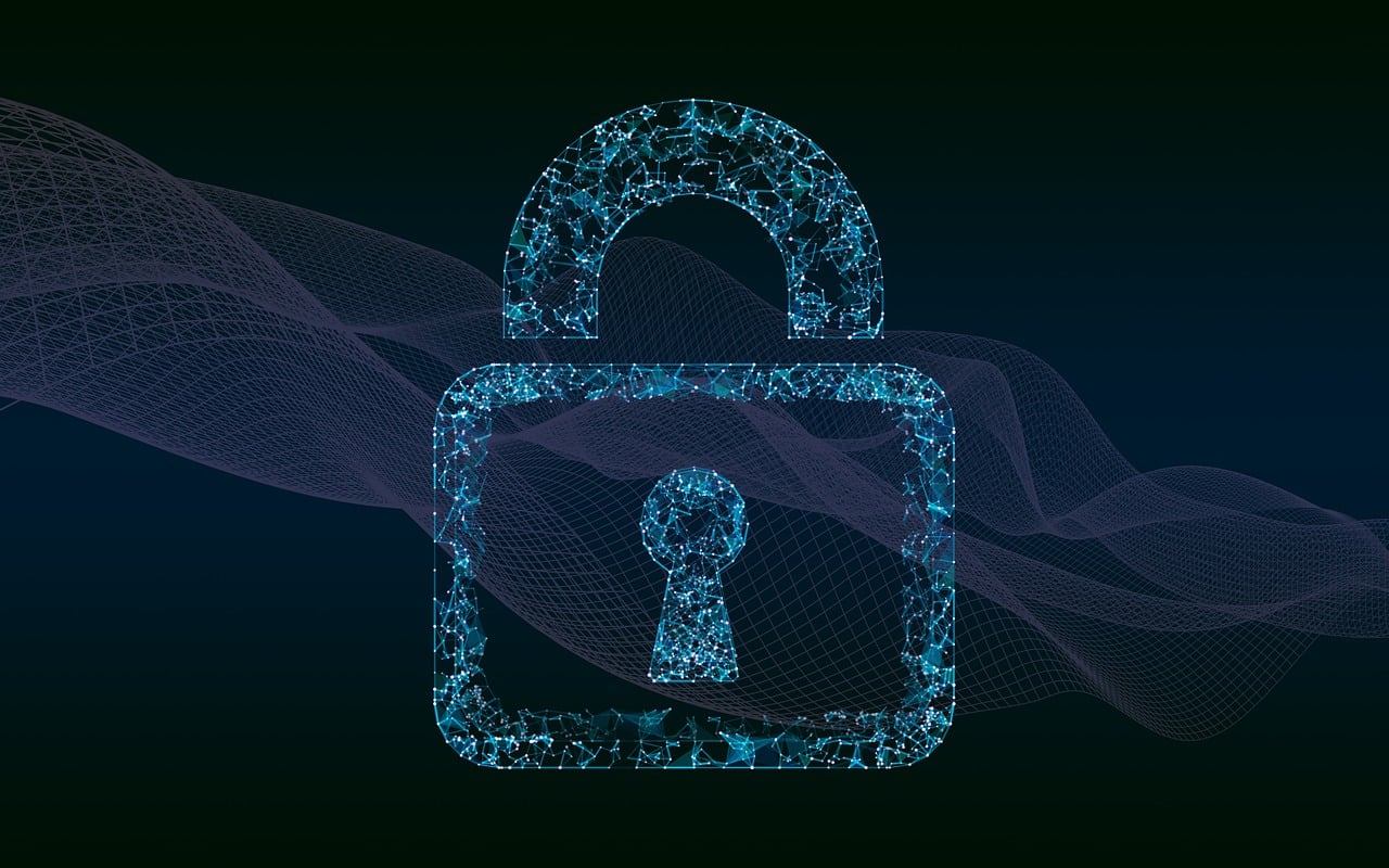 Digitaal hangslot als illustratie bij cybersecuritymaand